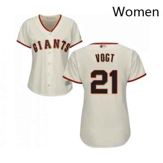 Womens San Francisco Giants 21 Stephen Vogt Replica Cream Home Cool Base Baseball Jersey